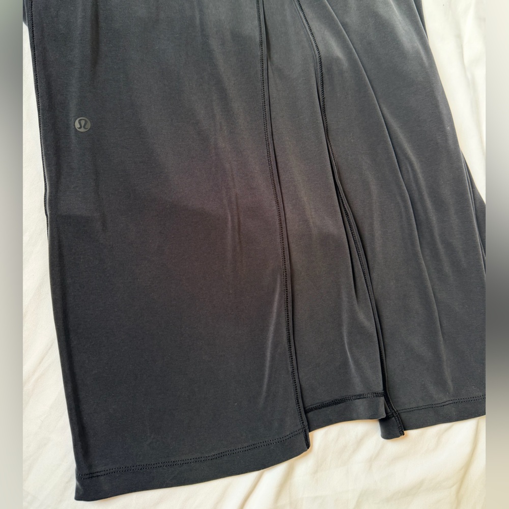 Lululemon Drapey Softstreme Long-Sleeve Black Maxi Dress Medium - Picture 9 of 11